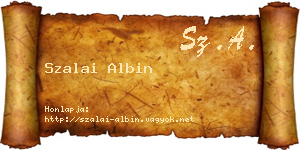 Szalai Albin névjegykártya